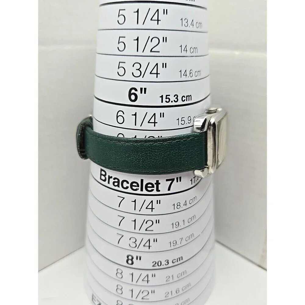 Furla Steel Collection Country Chic Square Watch Small Seconds Green New Battery